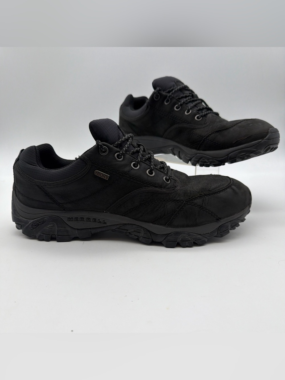 Merrell Moab Rover Waterproof Hiking Shoes Mens 13 Black Leather Low Top Outdoor